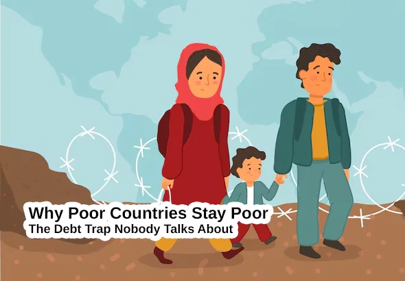 developing countries debt trap world map poverty cycle explained